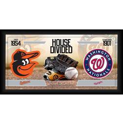 Fanatics Baltimore Orioles vs. Washington Nationals Framed House Divided Baseball Collage Photo Frame