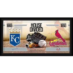 Fanatics Kansas City Royals vs. St. Louis Cardinals Framed House Divided Baseball Collage Photo Frame