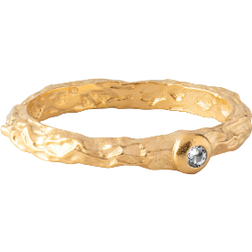 ENAMEL Copenhagen Coralie Ring - Gold/Transparent