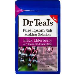 Dr Teal's Pure Epsom Salt Soaking Solution Black Elderberry with Vitamim D 3 lbs