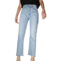 Agolde Riley High Rise Straight Crop Jeans - Zephyr