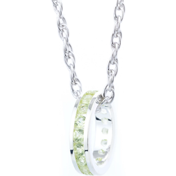 Traditions Jewelry Company August Birthstone Pendant Charm Necklace - Silver/Peridot