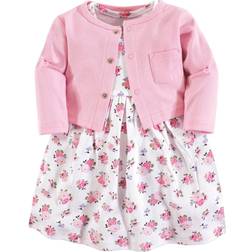 Luvable Friends Dress and Cardigan Set - Pink Floral (10137153)