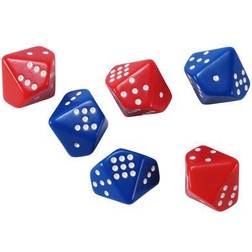 Learning Advantage CTU7399 Subitizing Dice, 3 Red 3 Blue Set of 6