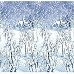 Amscan Christmas Winter Wonderland Room Roll, 40' x 4' White