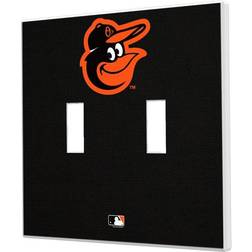 Strategic Printing Baltimore Orioles Solid Design Double Toggle Light Switch Plate