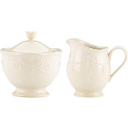 Lenox French Perle Sugar Bowl And Cream Jug 2pcs