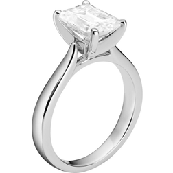 Charles & Colvard Moissanite Ring - White Gold/Diamond