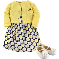 Hudson Dress, Cardigan, Shoes 3-Piece Set - Daisies (10155430)