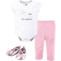 Little Treasures Bodysuit, Pant and Shoes 3-Piece Set - Princess