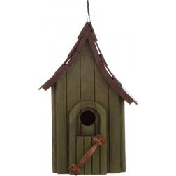 GlitzHome Distressed Birdhouse 11.61"