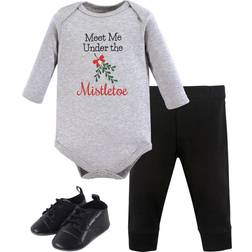 Little Treasures Bodysuit Pants and Shoe Set - Mistletoe (11172508)