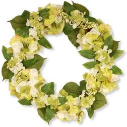 National Tree Company Artificial Garden Accents Hydrangea Wreath Ø 24"