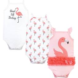 Little Treasures Cotton Bodysuits 3-pack - Flamingo (10170349)