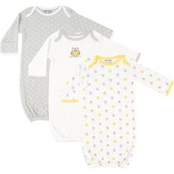 Luvable Friends Sleep Gowns 3-pack - Yellow Owl (10133018)