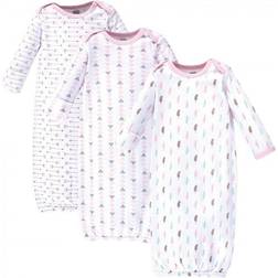 Luvable Friends Cotton Gowns 3-pack - Girl Feathers (10133568)