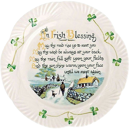 Belleek Pottery Harp Irish Blessing Serving Platter & Tray