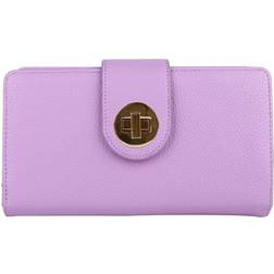 Buxton Solid Pebbled Boxed Super Organizer Wallet - Lilac