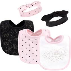 Hudson Cotton Bib and Headband or Caps Set Dream Unicorn