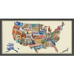 Empire Art Direct Across America Framed Art 3.8x61cm
