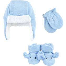 Hudson Trapper Hat, Mitten and Bootie Set - Blue Elephant (10159393)