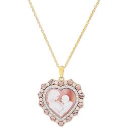 Macy's Cameo Heart Pendant Necklace - Gold/Silver/Rose Gold/White/Transparent