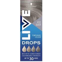 Schwarzkopf Live Colour Drops, Semi-Permanent Hair Dye Ice Silver