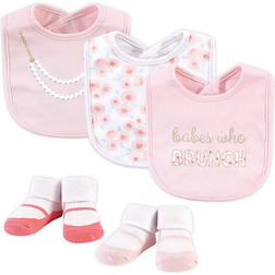 Little Treasures Brunch Bib and Sock Set 5-Piece