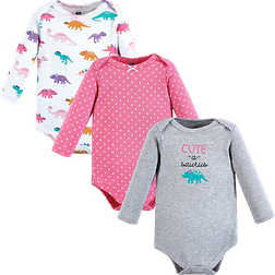 Hudson Cotton Long-Sleeve Bodysuits 3-pack - Cuteasaurus (10118854)