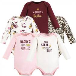 Hudson Cotton Long-Sleeve Bodysuits 5-pack - Steal Your Heart (10119818)