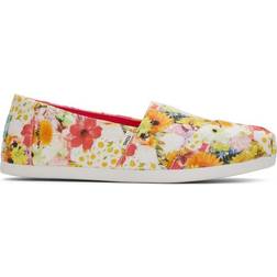 Toms Floral Collage Alpargatas - White