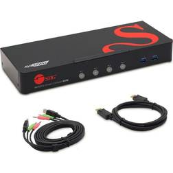SIIG CEDP0G11S1 AC CE-DP0G11-S1 4PT 4K 60HZ DP1.2 KVM Switch w USB3.0 and