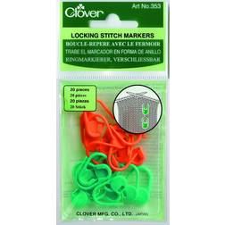 Clover Locking Stitch Marker, 20-Pack