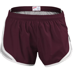 Soffe Team Shortie Shorts Girls - Maroon/White