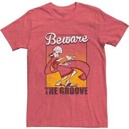 Disney The Emperor's New Groove Kuzco Beware of The Groove Short Sleeve T-shirt - Red Heather