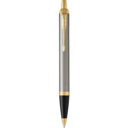 Parker IM Ballpoint Pen Medium Brushed Metal GT Finish