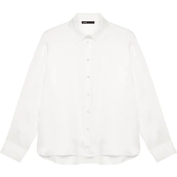 Maje Cecily Silk Shirt - White