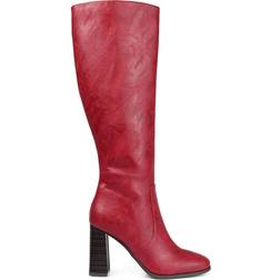 Journee Collection Karima Wide Calf - Red