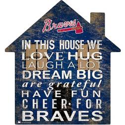 Fan Creations Atlanta Braves Team House Sign Board