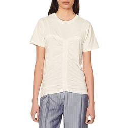 Sandro Simeon Ruched Front Tee - White