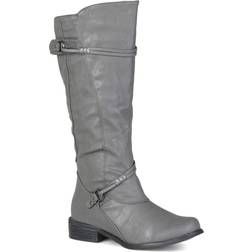 Journee Collection Harley Medium Calf - Grey