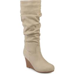 Journee Collection Haze Medium Calf - Stone