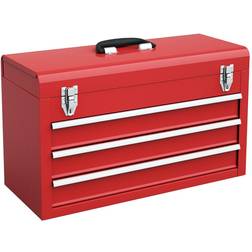 Costway Portable Tool Chest Box Storage Cabinet Garage Mechanic Organizer 3 Drawers Red