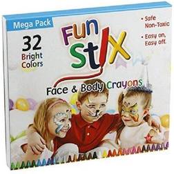 Dress Up America 945 32 Vibrant Color Fun Stix Face Paint Mega Body Crayon