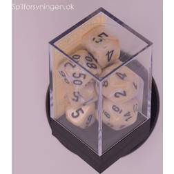 Chessex CHX27402 Dice-Marble Ivory/Black Set