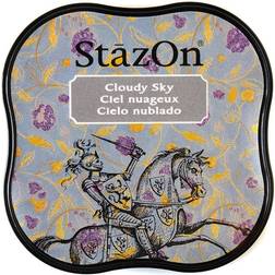 StazOn Solvent Ink cloudy sky 2.375 in. x 2.375 in. midi pad