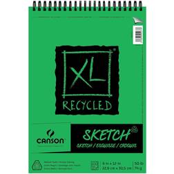 Canson XL Recycled Sketch Pads 9 in. x 12 in. pad of 100 sheets fold-over