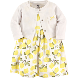 Hudson Dress and Cardigan 2-Piece Set - Lemon