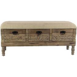 Olivia & May Carved Storage Bench 119.4x50.8cm