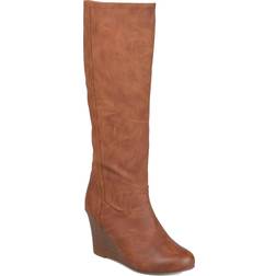 Journee Collection Langly Wide Calf - Brown